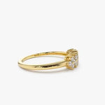 Anel Cluster Floral 2mm Moissanite Prata 925 Anel de Luxo Feminino