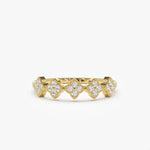 Anel Cluster Floral 2mm Moissanite Prata 925 Anel de Luxo Feminino
