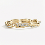 Anel Infinity Love de Moissanite Brilhante em Prata 925 com Banho em Ouro Amarelo ou Rosé, Moissanite Cor D VVS1 Certificada