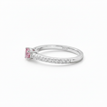 Anel Solitário Cravejado Moissanite Colorida 0.3ct – 4mm – Prata 925 – D Color VVS1 – Moissanite Azul, Verde, Rosa, Amarelo