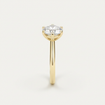 Anel Solitário Moissanite 925 Brilhante 0,5ct a 3ct em Prata 925 com Banho de Ouro Amarelo 18k e Certificação VVS1