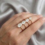 Anel Solitário de Moissanite Gota 1 a 4ct em Prata 925, Moissanite Cor D VVS1 Certificada — Monlí