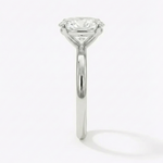 Anel Solitário de Moissanite Oval 4,5ct em Prata 925 com Banho de Ouro Branco 18k, Halo Oculto, Moissanite Cor D VVS1 Certificada