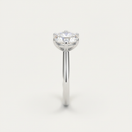 Anel Solitário de Noivado Moissanite Brilhante 0.5ct a 5ct em Prata 925 Esterlina Banhado a Ouro, Cor D VVS1