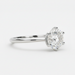 Anel Solitário de Noivado Moissanite Brilhante 0.5ct a 5ct em Prata 925 Esterlina Banhado a Ouro, Cor D VVS1