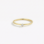 Anel de Moissanite Brilhante 2mm em Prata 925 Banhada a Ouro 18K, Moissanite Cor D VVS1 Certificada