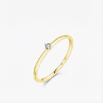 Anel de Moissanite Brilhante 2mm em Prata 925 Banhada a Ouro 18K, Moissanite Cor D VVS1 Certificada