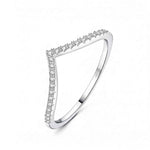 Anel Cravejado de Moissanite Brilhante 0,15ct em Prata 925 com Ródio e Moissanite Cor D VVS1 Certificada