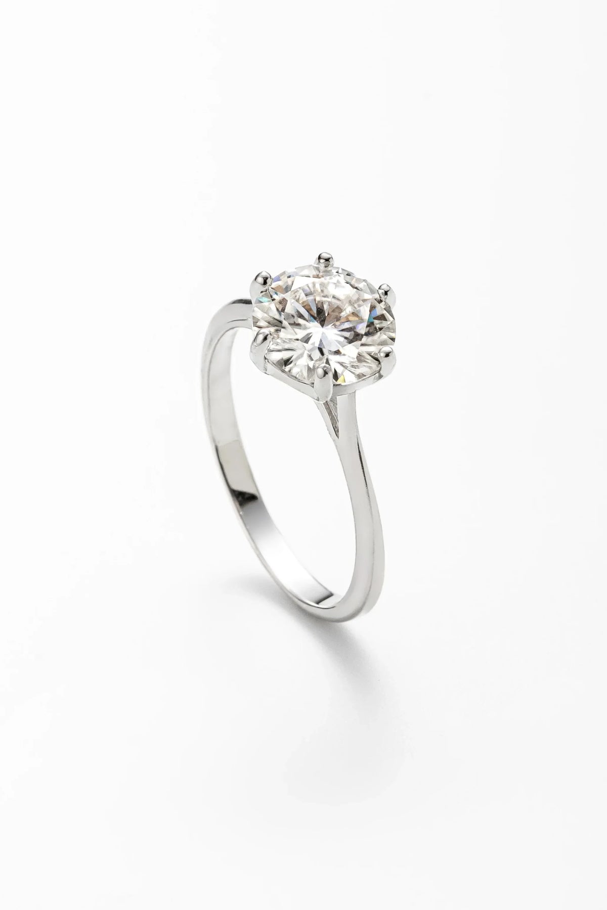 Conjunto 6 Garras Moissanite 6 Quilates em Prata 926 com Ródio - Monlí
