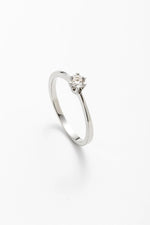 Anel Solitário Moissanite 6 Garras Prata 925 com Ródio - Monlí