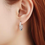 Argola de Moissanite Brilhante Total 2.6ct em Prata 925 Banhada a Ouro 18K, Moissanite Cor D VVS1 Certificada