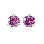 Brinco Moissanite Redondo 0.5ct/1ct – Prata 925 – Ponto de Luz Clássico – Todas as Cores