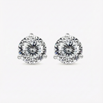 Brinco Moissanite Redondo 0.5ct/1ct – Prata 925 – Ponto de Luz Clássico – Todas as Cores