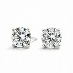 Brinco Ponto de Luz Moissanite Brilhante 2ct a 5ct em Prata 925 com Ródio e Certificação VVS1
