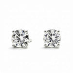 Brinco Ponto de Luz Moissanite Brilhante 2ct a 5ct em Prata 925 com Ródio e Certificação VVS1