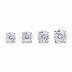 Brinco Ponto de Luz Moissanite Brilhante 2ct a 5ct em Prata 925 com Ródio e Certificação VVS1