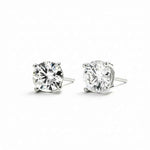 Brinco Ponto de Luz Moissanite Brilhante 2ct a 5ct em Prata 925 com Ródio e Certificação VVS1