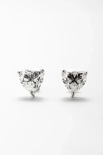 Brinco Coração Moissanite 4 Quilates em Prata 925 com Ródio - Monlí