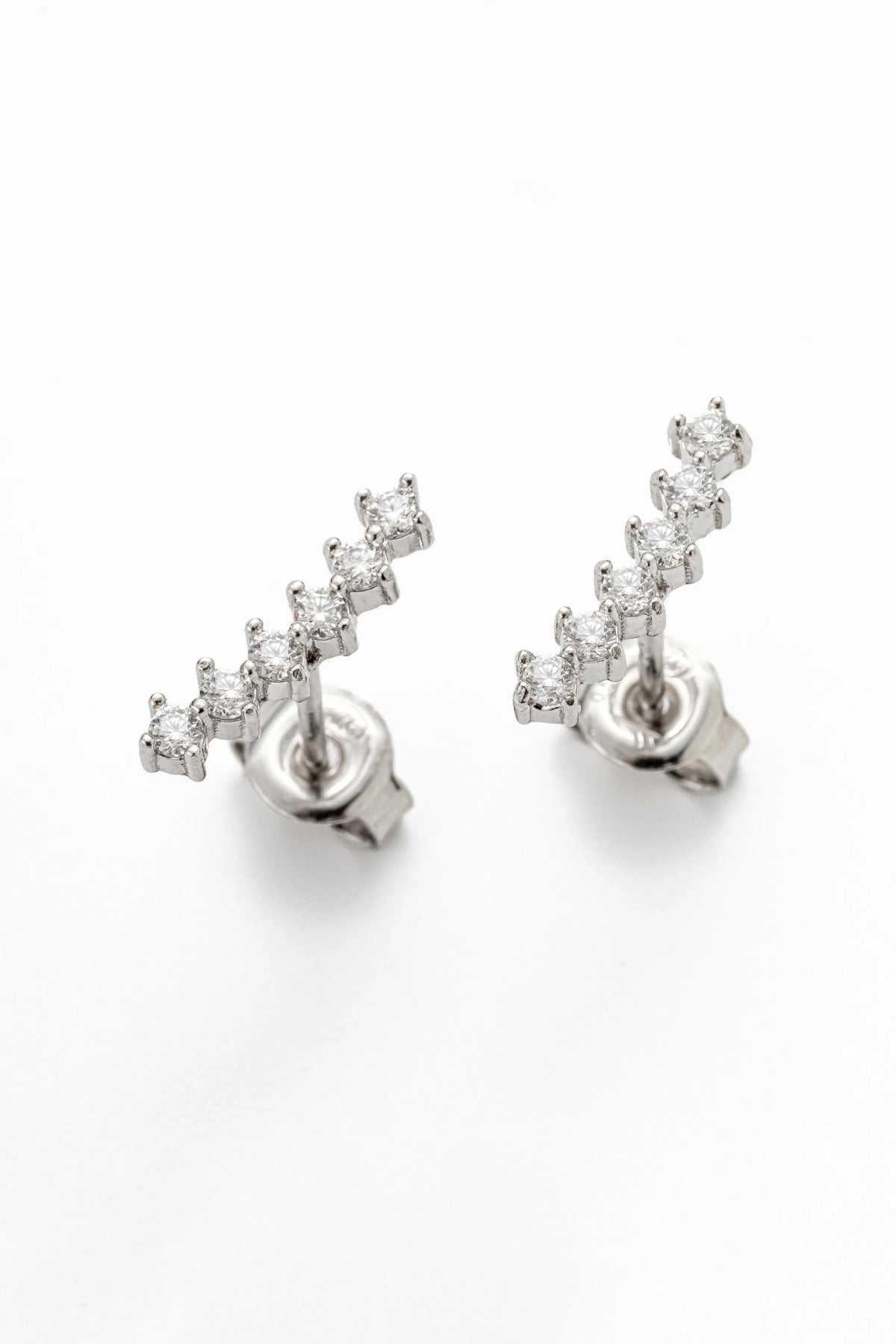Conjunto Solitário Moissanite 0.5 Quilates em Prata 925 com Ródio - Monlí