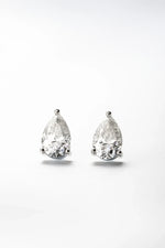 Brinco Gota Moissanite 3 Quilates em Prata 925 com Ródio - Monlí