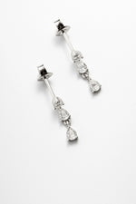 Brinco Gotas Moissanite 0.5 Quilates em Prata 925 com Ródio - Monlí