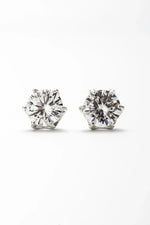 Brinco Ponto de Luz Moissanite 2ct com 6 Garras - Monlí