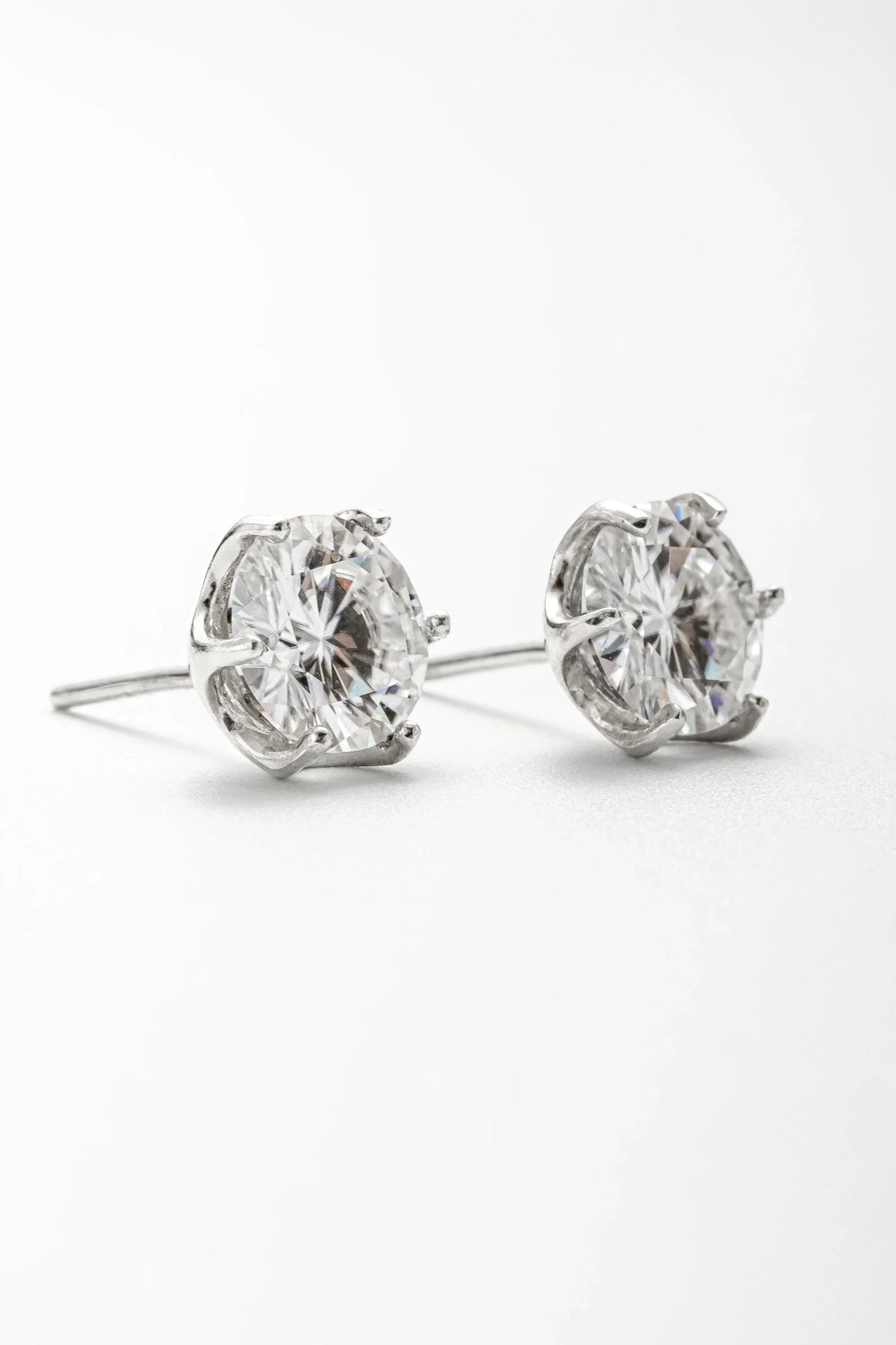 Conjunto 6 Garras Moissanite 6 Quilates em Prata 926 com Ródio - Monlí