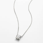 Colar Moissanite 1,2ct Prata 925 com Ródio, Brilhante VVS1 Certificada em 4 Garras