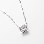 Colar Moissanite 1,2ct Prata 925 com Ródio, Brilhante VVS1 Certificada em 4 Garras