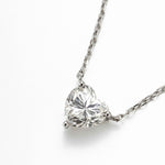 Colar Moissanite Coração Prata 925 2ct - Joia Certificada Cor D VVS1