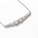 Colar Moissanite Prata 925 com 10 Pedras Brilhantes 2,5ct e Ródio D VVS1 Certificada