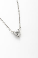 Colar Coração Moissanite 0.8 Quilates Prata 925 com Ródio - Monlí