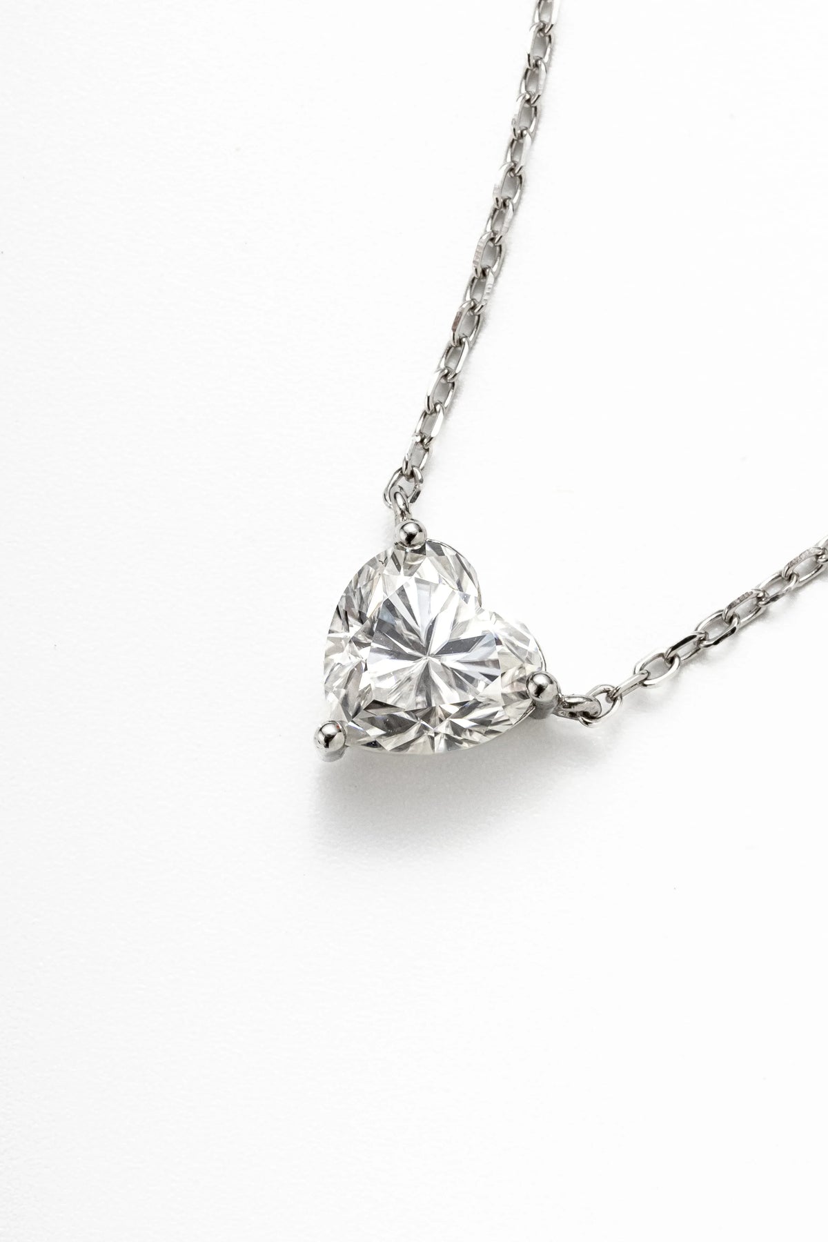 Colar Coração Moissanite 2 Quilates Prata 925 com Ródio - Monlí