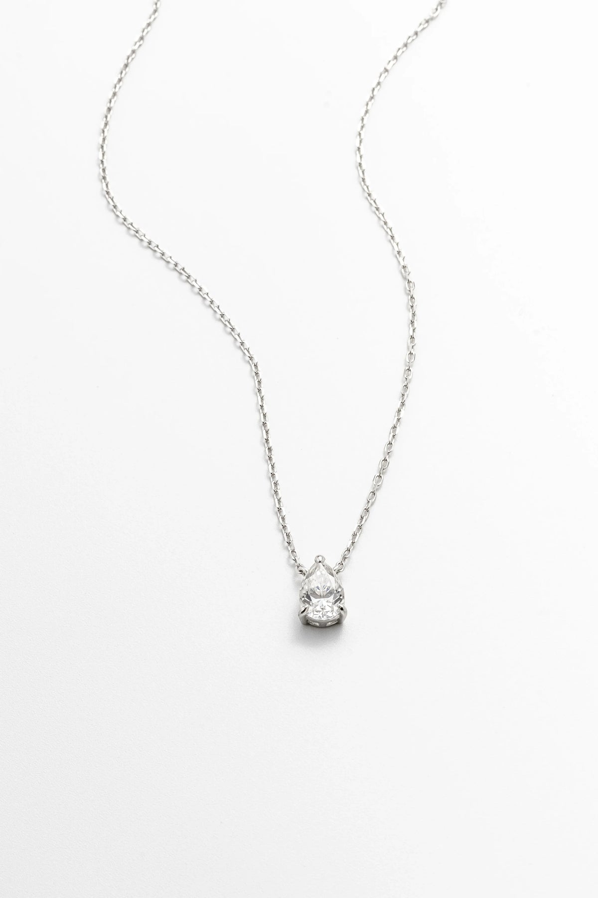 Colar Gota Moissanite 1.5 Quilates Prata 925 com Ródio - Monlí