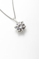 Colar Ponto de Luz Moissanite 2 Quilates com 6 garras em Prata 925 e Ródio - Monlí
