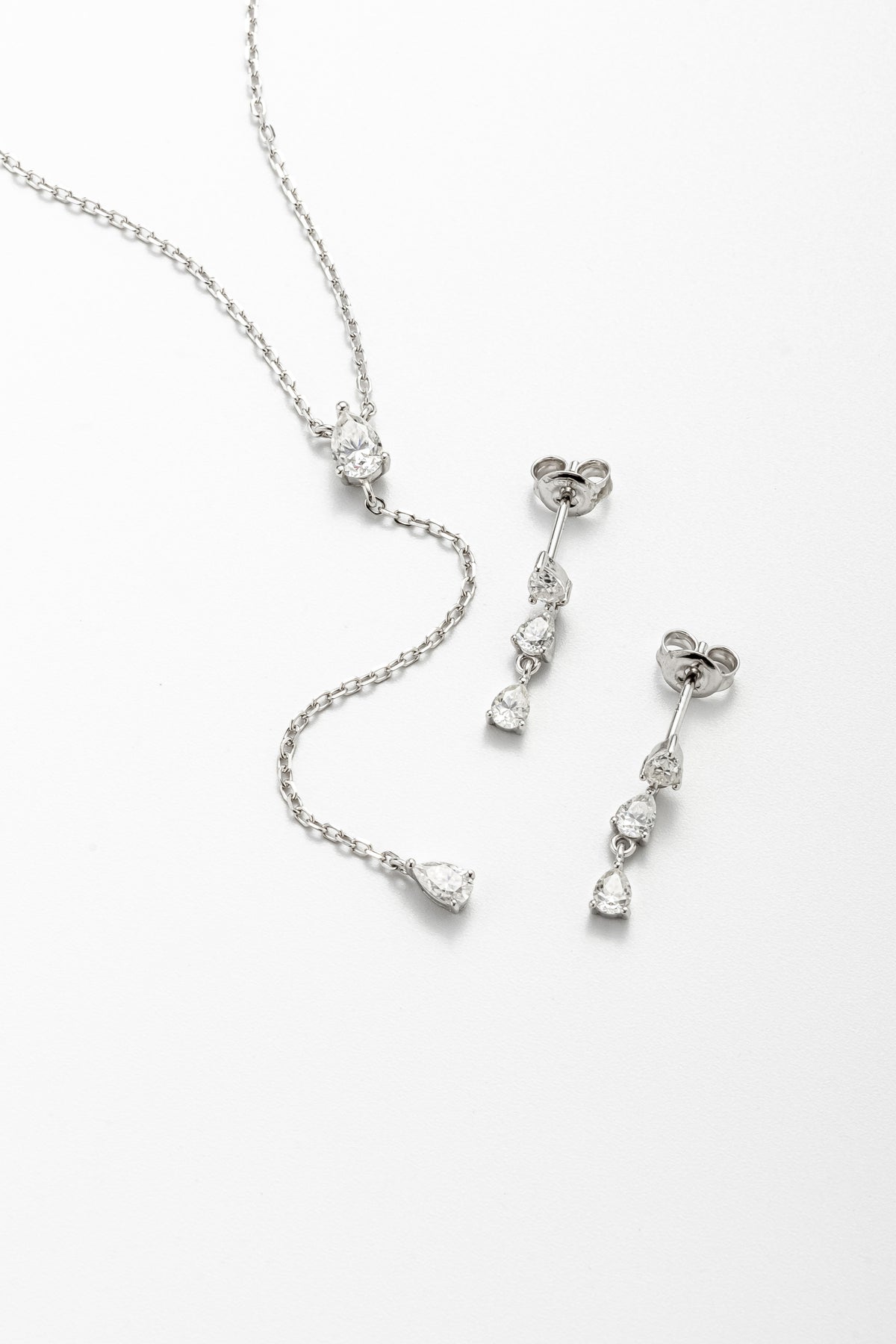 Conjunto Delicado Moissanite 1.25 Quilates em Prata 925 com Ródio - Monlí