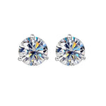 Brinco Moissanite Redondo 0.5ct/1ct – Prata 925 – Ponto de Luz Clássico – Todas as Cores