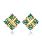 Brincos Ponto de Luz Moissanite 3mm – Prata 925 com Ouro 18k – Certificação GRA – Monlí