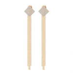 Brincos de Moissanite banho em Ouro 18k com Franja – D Color VVS1 em Prata 925 Certificada GRA – Monlí