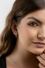 Brinco Gotas Moissanite 0.5 Quilates em Prata 925 com Ródio - Monlí