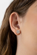 Brinco Ponto de Luz Moissanite 2ct com 6 Garras - Monlí