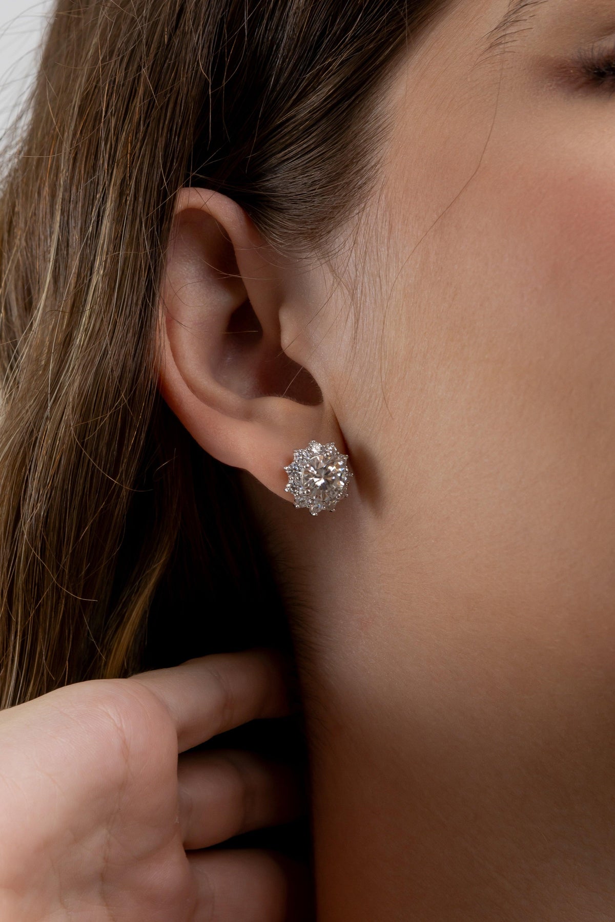 Brinco Estelar Moissanite 1.5 Quilates em Prata 925 com Ródio - Monlí