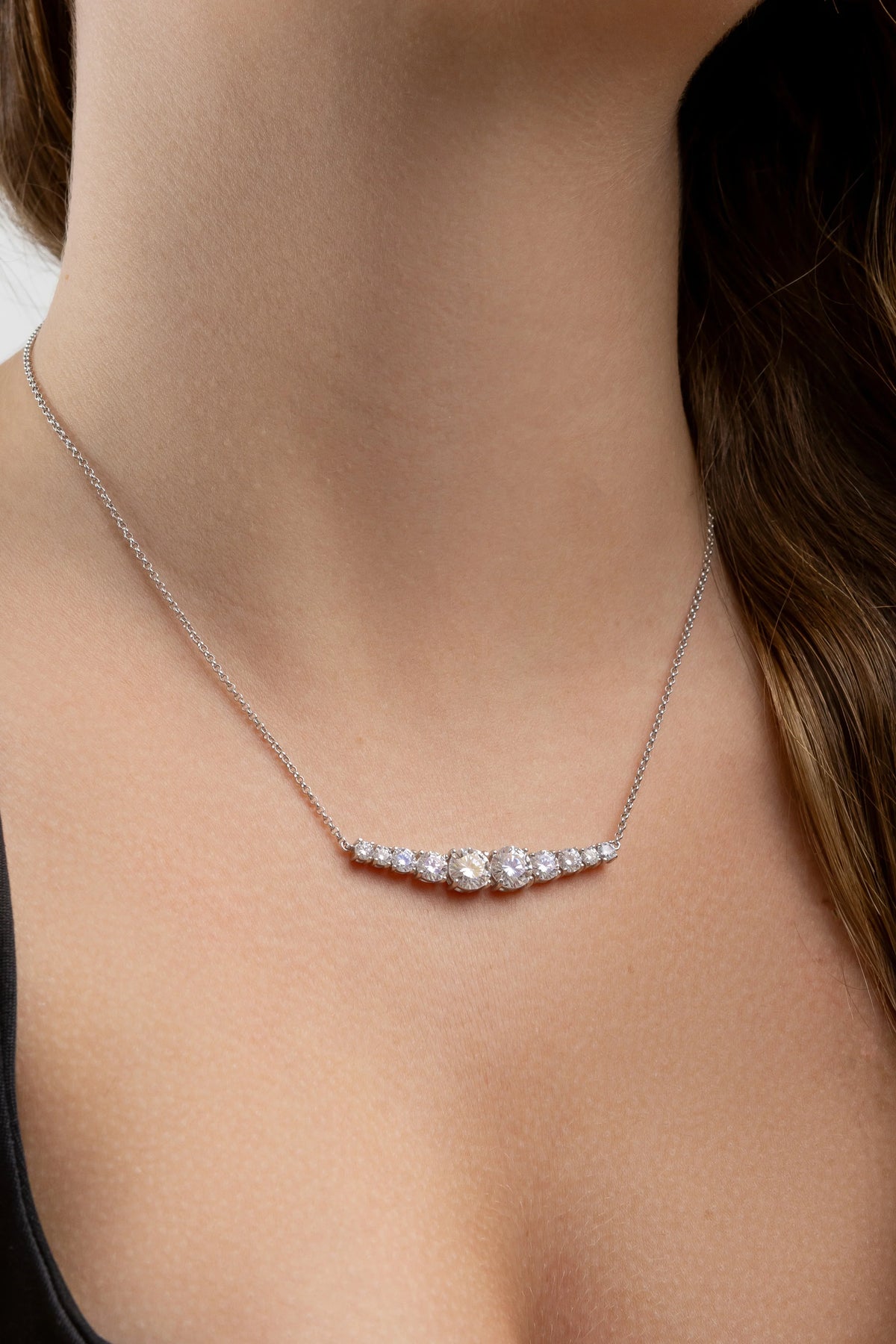 Colar Moissanite 2.5 Quilates com Prata 925 e Ródio - Monlí