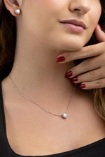 Conjunto Coração Moissanite 6 Quilates em Prata 925 com Ródio - Monlí