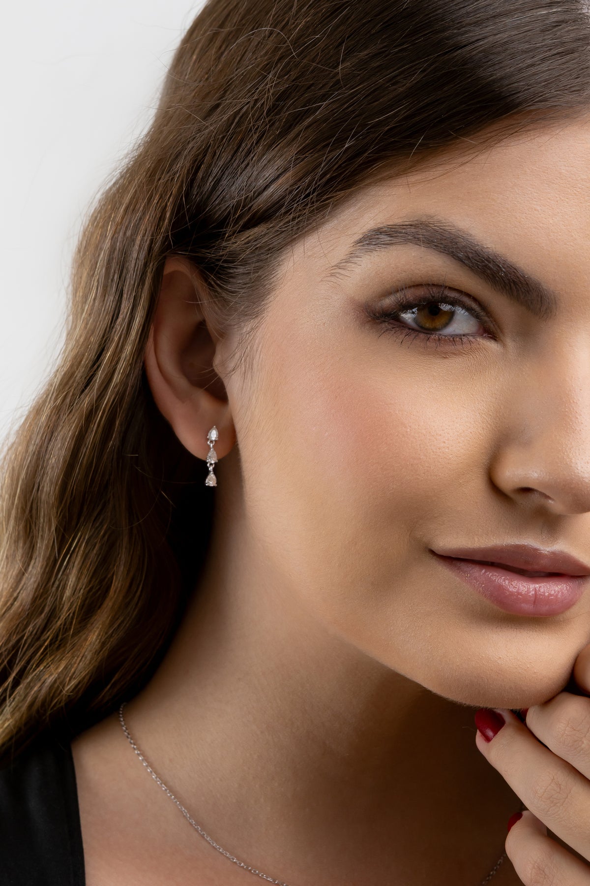 Conjunto Delicado Moissanite 1.25 Quilates em Prata 925 com Ródio - Monlí