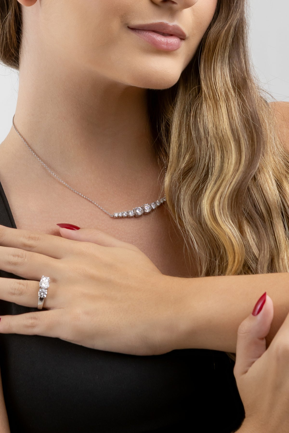 Conjunto Tempos Moissanite 5.25 Quilates em Prata 925 com Ródio - Monlí