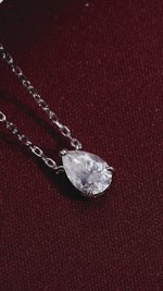 Colar Gota Moissanite 1.5 Quilates Prata 925 com Ródio