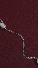 Colar Gravata Gotas Moissanite 0.75 Quilates em Prata 925