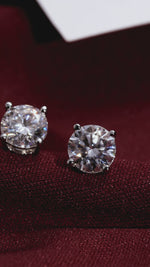 Brinco Ponto de Luz Moissanite 1ct com 4 Garras