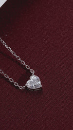 Colar Coração Moissanite 0.8 Quilates Prata 925 com Ródio